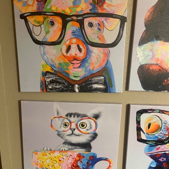 Four large oil painting canvases - Picture 2 of 5